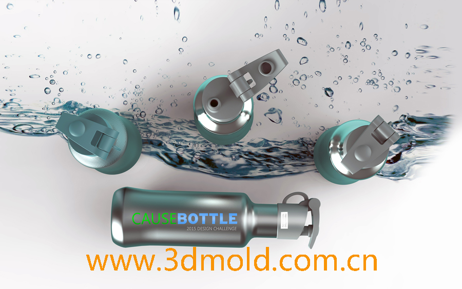 便携式水瓶3D打印模型3