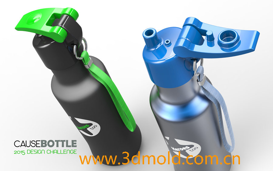 便携式水瓶3D打印模型1