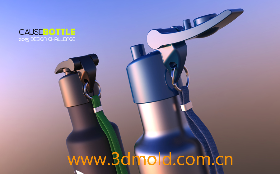 便携式水瓶3D打印模型